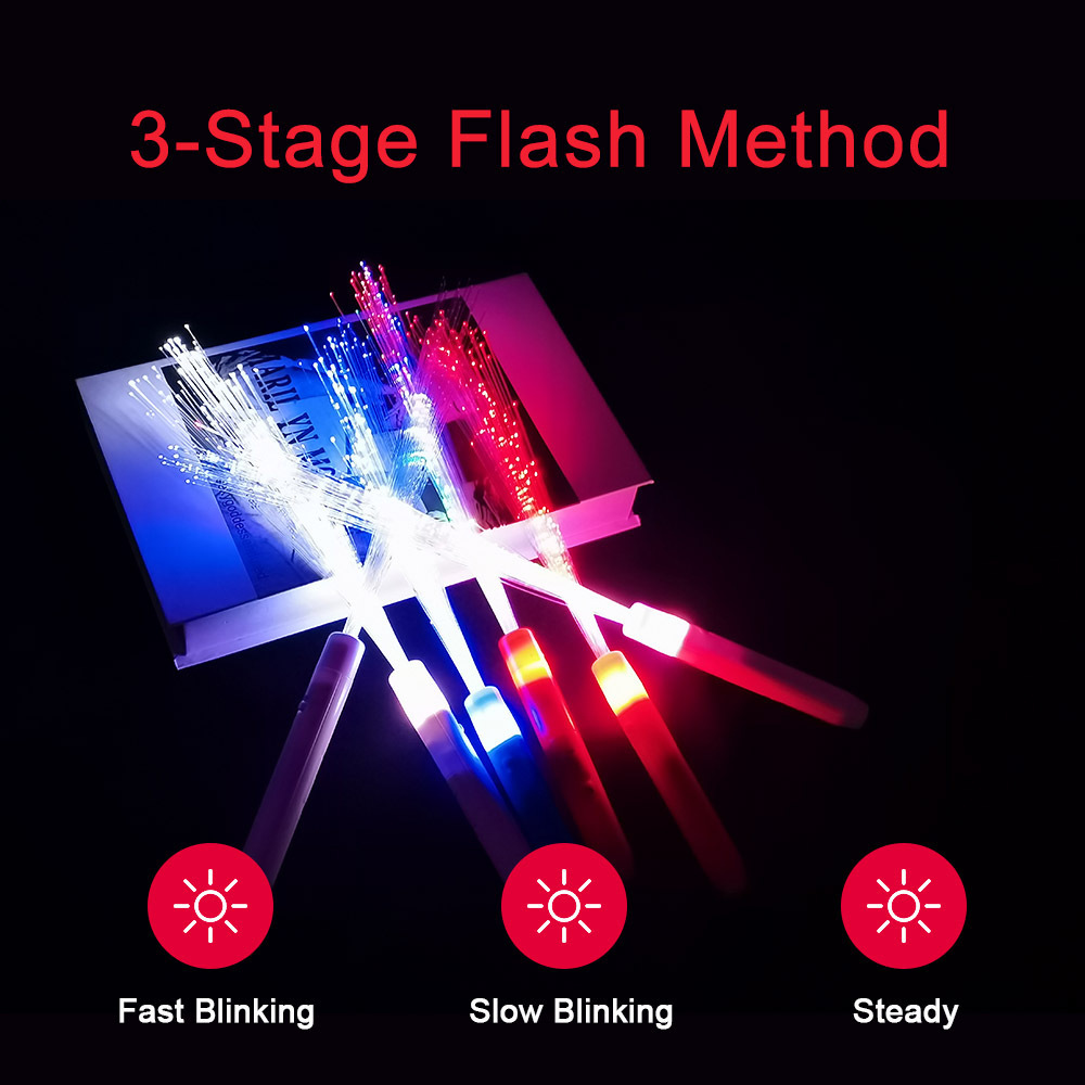 Ishine Party Gift Customized Logo Concert Props Supplier Light Up Wand Colorful Glowing Fiber Optic Stick