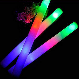 Cheap Custom Thick Rgb - Flash White Ed Promotional , Light Up Foam Bat Led Foam Stick Cheer Tube Glow Baton Foam Sticks