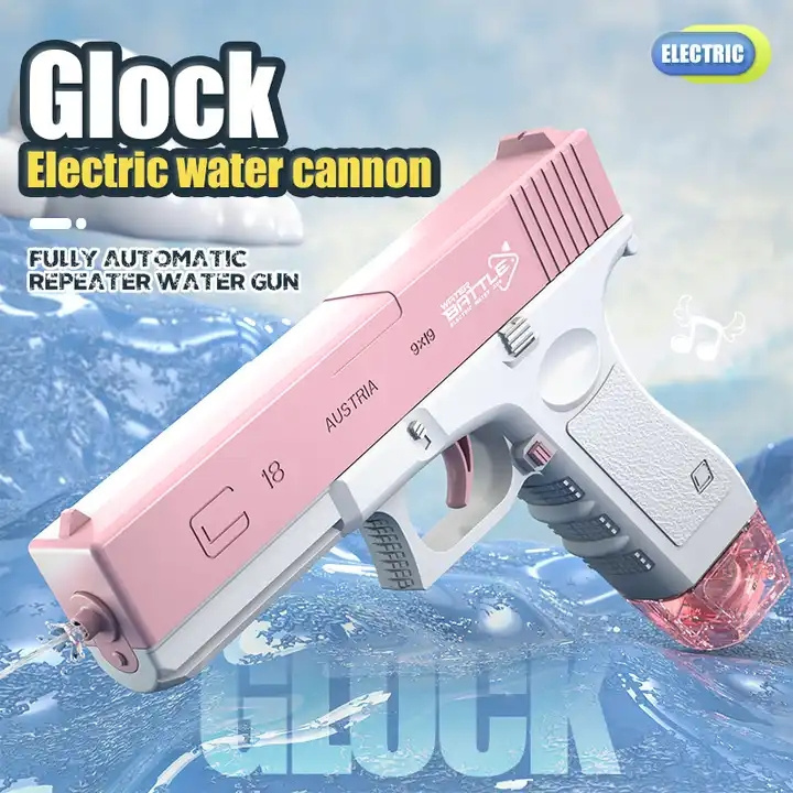 I-Ter Electric Water Gun Automatic Squirt Glock drum version Water Guns High Capacity Strongest Water Blaster Summer Gun Toys