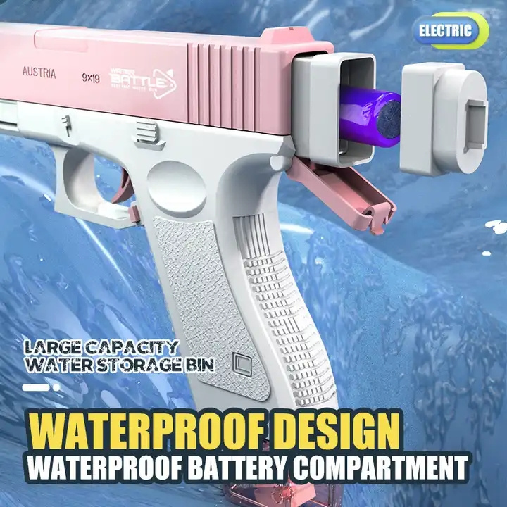 I-Ter Electric Water Gun Automatic Squirt Glock drum version Water Guns High Capacity Strongest Water Blaster Summer Gun Toys