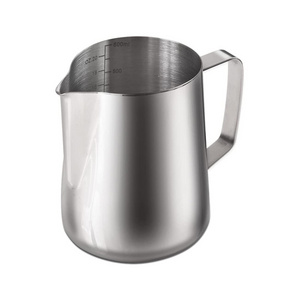 High Quality 350ml 600ml Coffee Espresso Milk Frothing Pitcher with Measurement Scales Stainless Steel Milk Jug