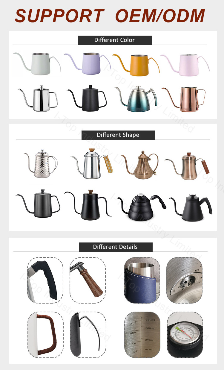 Hot Gooseneck Kettle Pour Over Coffee Kettle with Thermometer Tea Pot with Triple Layered Base AntiRust Design for all Stovetops