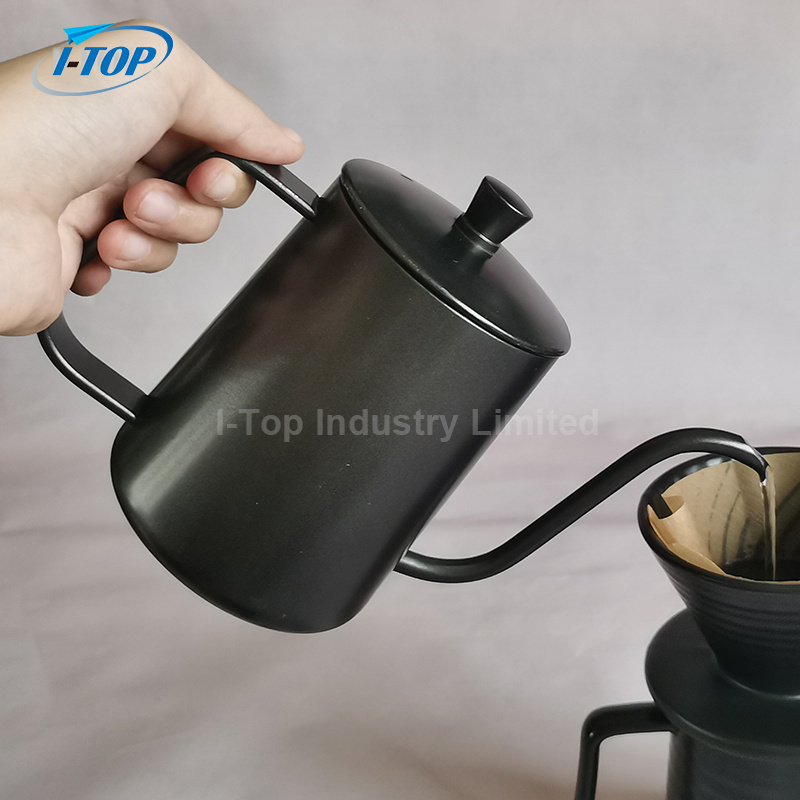 In stock High Quality Pour Over Drip Kettle With Manual Grinder Premium Gift Box Outdoor Travel Portable Coffee Maker Set