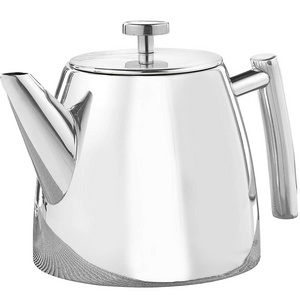 1.2 L Heat resistant satin tea Kettle Double walled Stainless Steel Teapot with infuser