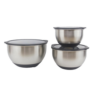 Factory Directly Sell Salad Bowl Stainless Steel Large Mixing Bowls With Lid For Kitchen