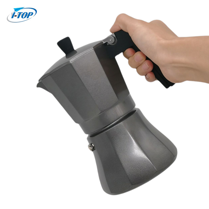 High Quality Stovetop Espresso Maker Italian Coffee Machine Maker Stainless Steel Moka Pot with Handle