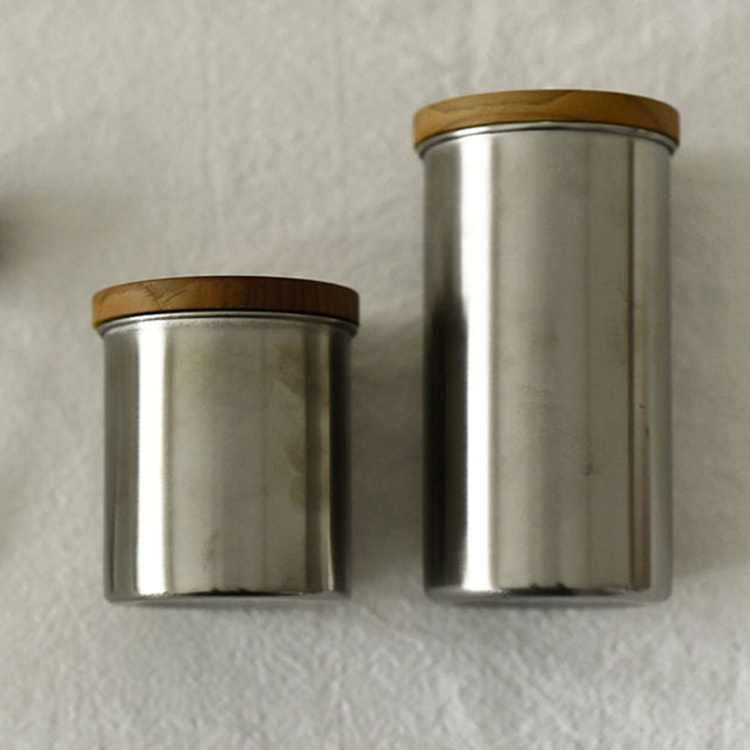 Custom Logo Stainless steel sealed canister/coffee bean tea storage Canister Sets of 3