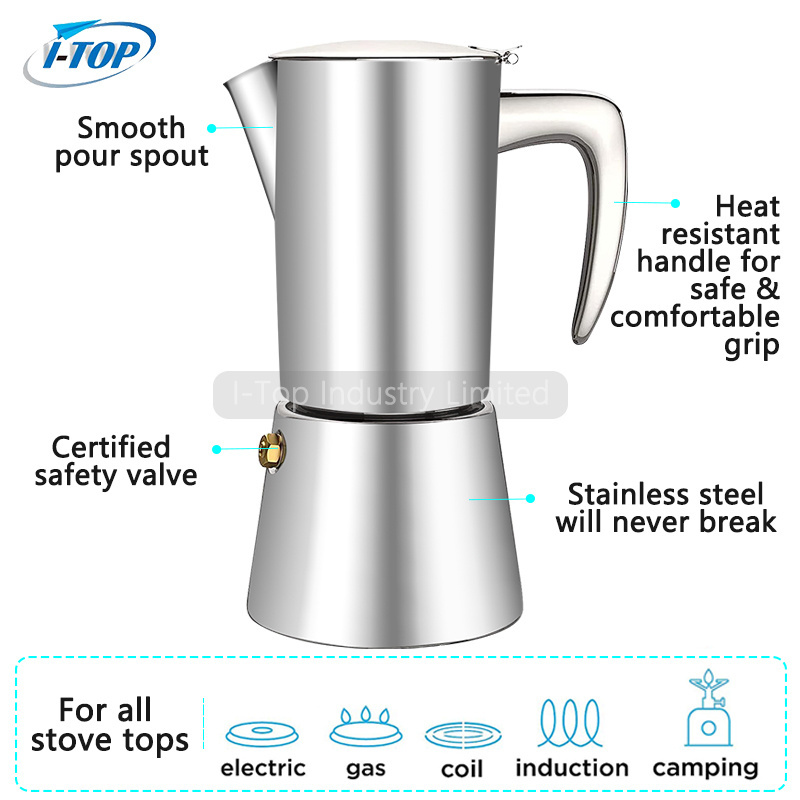 Stovetop Espresso Hot Mokapot Italy Stove Top Classic Aluminum 2 6 12 Cups Italian Express Greca Coffee Maker Moka Pot