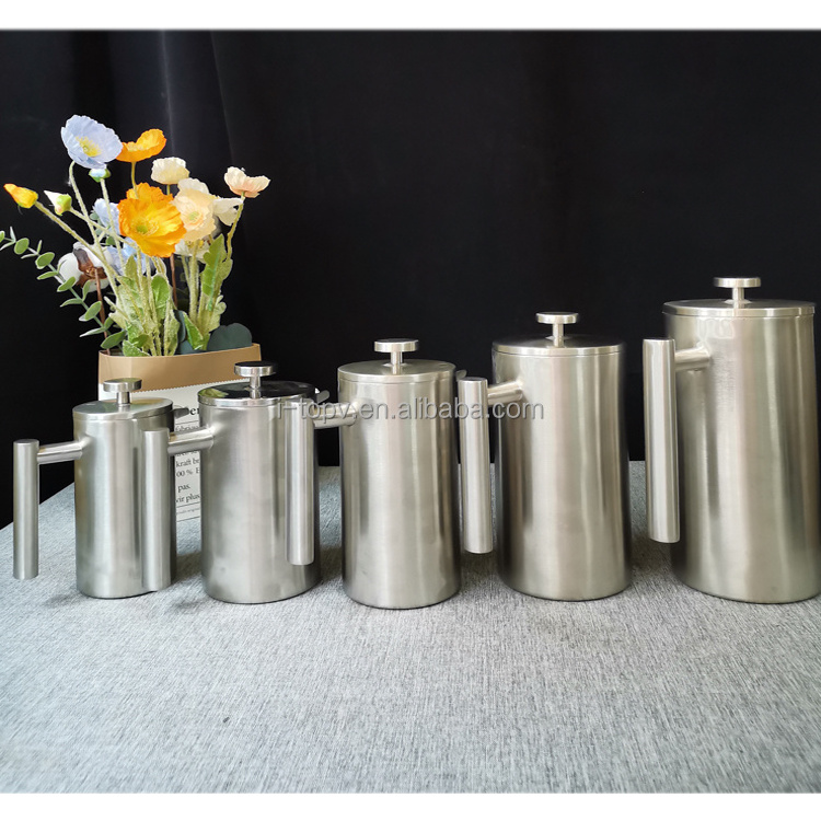 French press Classical Style Stainless 304 Grade Stainless Steel Double Wall Stainless Steel french coffee press