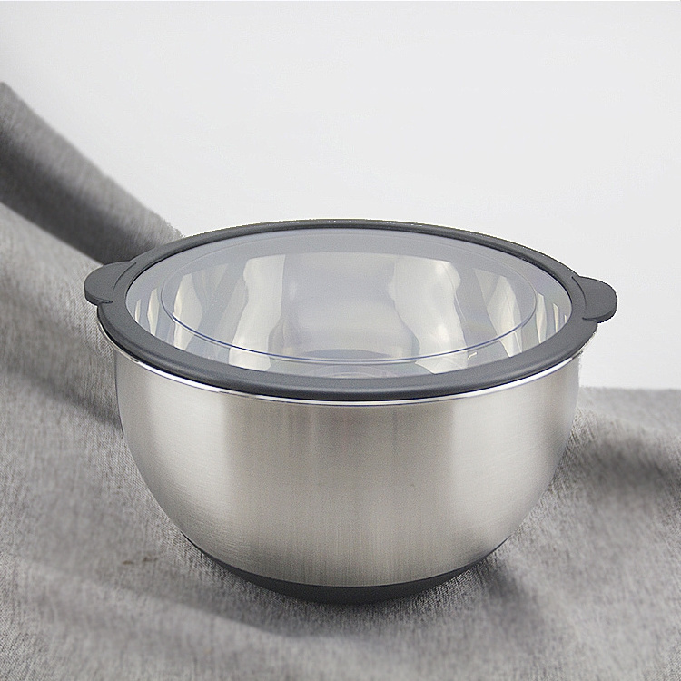 Factory Directly Sell Salad Bowl Stainless Steel Large Mixing Bowls With Lid For Kitchen