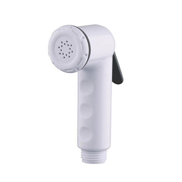 Middle East market White PP ABS Handheld Plastic Bidet Sprayer Shattaf with PVC Shower Hose and holder 3 PCS Shattaf  Set