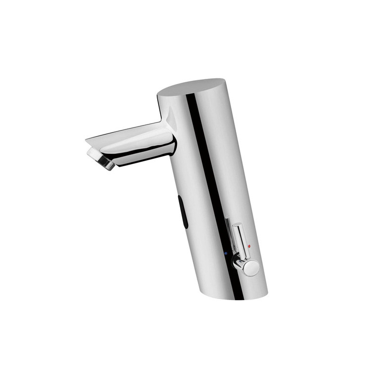 Wall Mounted brass chrome Water Saving automatic faucet Lavatory Bathroom sensor Crystal Wall Basin Mixer