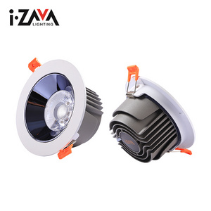 Adjustable Structure Anti Glare Indoor Aluminum COB 90MM Cut-out 12W 15W LED Down Light