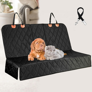 Wholesale Black Oxford Cloth Waterproof Dog Seat Cover Quilted Back Seat Pet Car Cover for Hammock Use Factory Direct