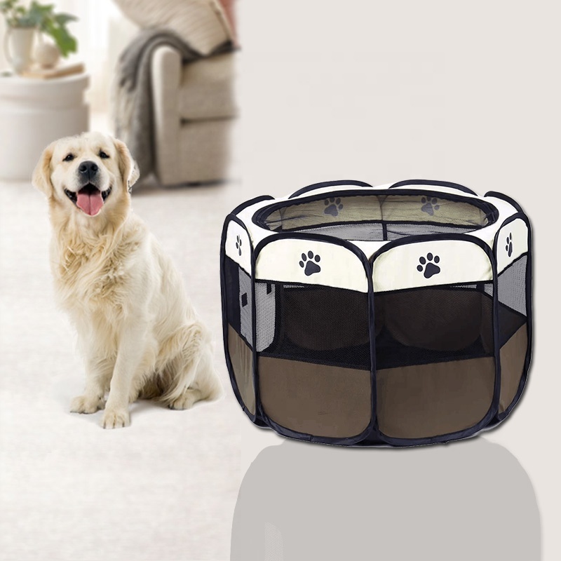 Portable Pet Air Playpen Foldable Pet Exercise Pen Tents Indoor Outdoor Mesh Open large outdoor playpen dog