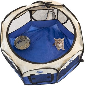 Dog Playpens, Portable Exercise Kennel Tent for Puppies/Dogs/Cats/Rabbits, Dog Play Tent with Removable Mesh