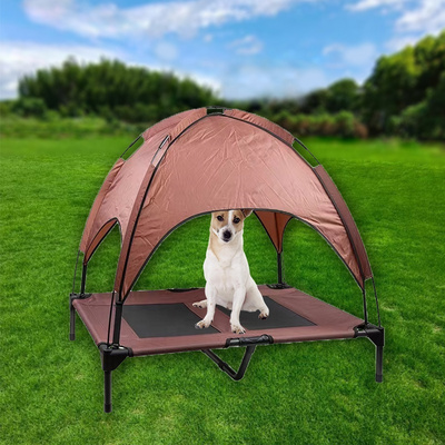 Outdoor Travel Dog Beds Elevated Pet Cot Tent With Canopy Dog Carrier Pet Beds Pet Dogs Mesh Bed with Removable Sunshade