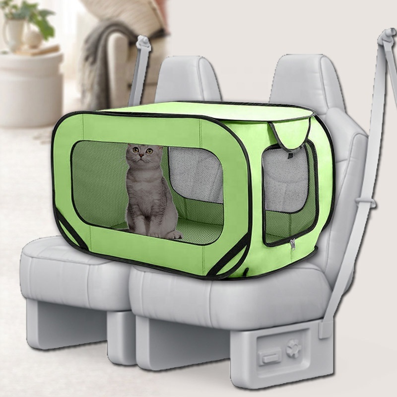 Pop Up Dog Kennels Large Dog Bed Carrier Portable Car Seat Dog Kennel Waterproof for Indoor Outdoor Travel Collapsible Cat Cage