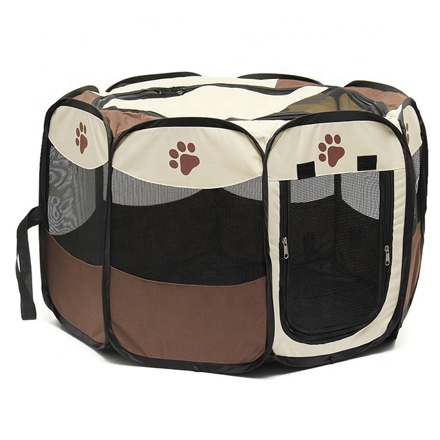 Portable Pet Air Playpen Foldable Pet Exercise Pen Tents Indoor Outdoor Mesh Open large outdoor playpen dog