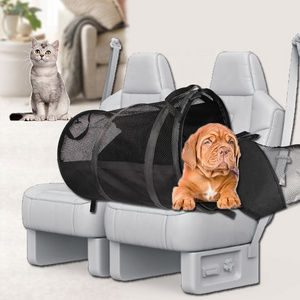 New design Pop Up Foldable  Dog Car Rear Seat Pet Dog Cat Puppy Travel Carrier Bag with Carrying Strap Pet Car Cage