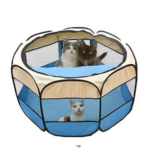 600d oxford pet cage cat dog playpen easy folding Pop up kennel with breathable mesh door use for indoor outdoor