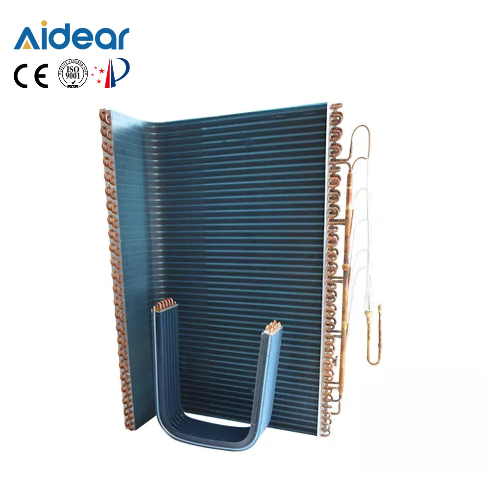 Aidear stainless steel heater exchanger condenser brazed water air steam aluminum titanium tube fin evaporator coil heater