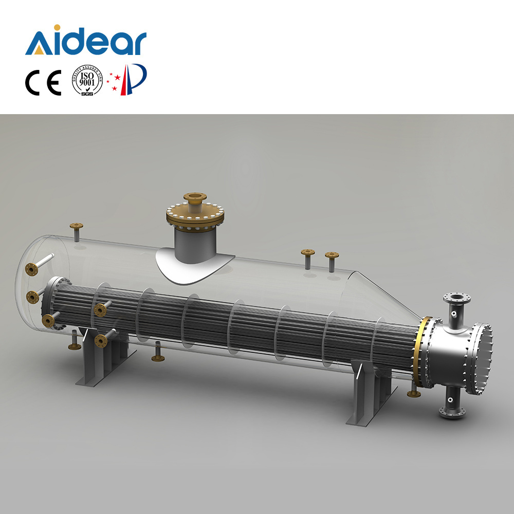 Aidear Customized stainless steel and Ti tube and shell heat Exchanger with Factory Price