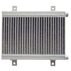 Oil cooler plate fin heat exchanger for air compressors