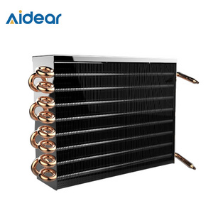 Aidear custom manufacture condenser OEM ODM stainless steel tube aluminum finned condenser for food machine washing machine