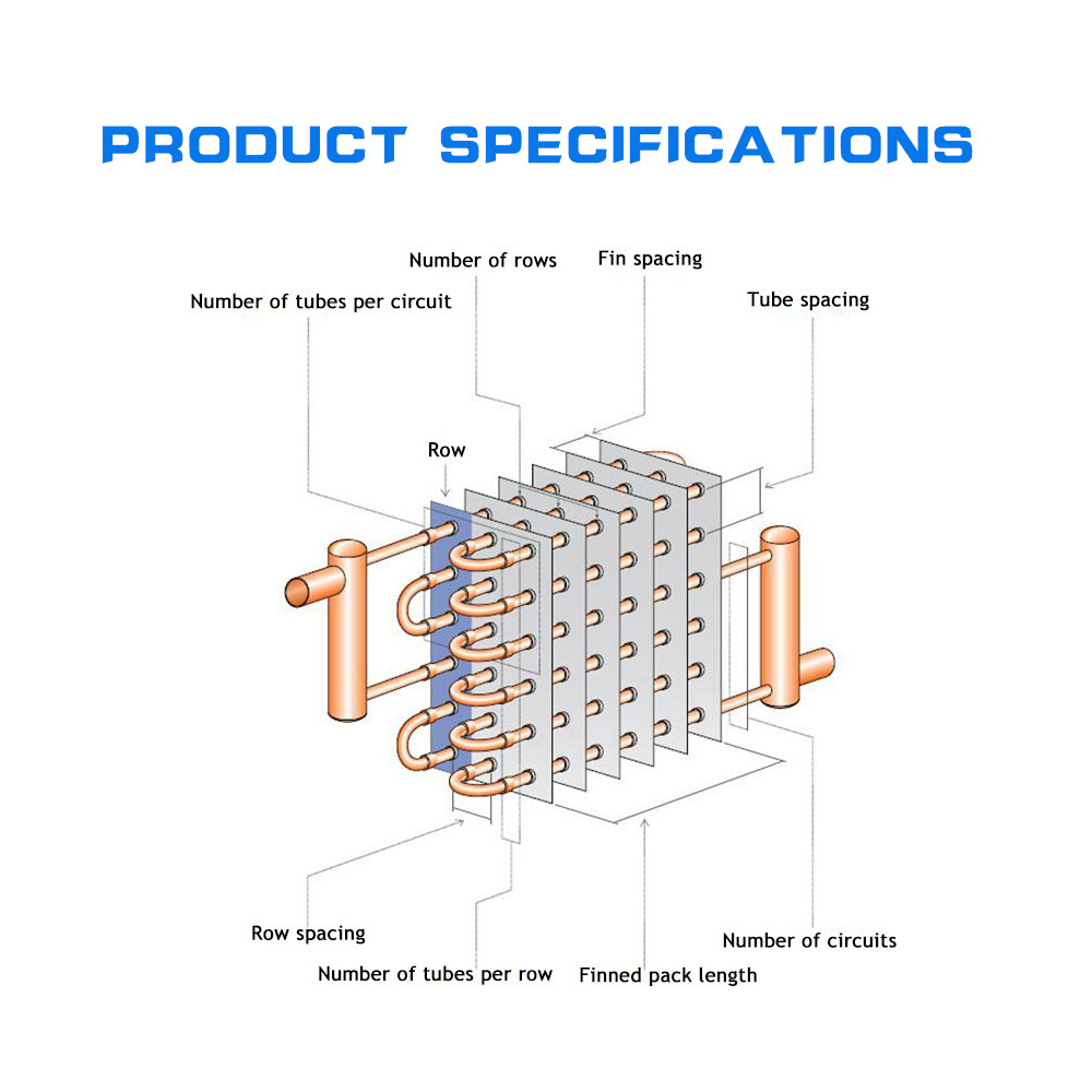 Aidear stainless steel heater exchanger condenser brazed water air steam aluminum titanium tube fin evaporator coil heater