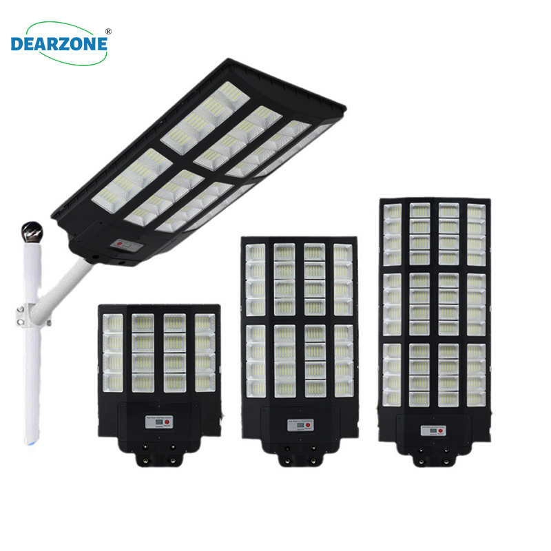 Dearzone Manufacturer Motion Sensor Large Solar Lights Outdoor Led Solar Street Light 1000w 1200w 1500w All in One 10 CE DC 12V