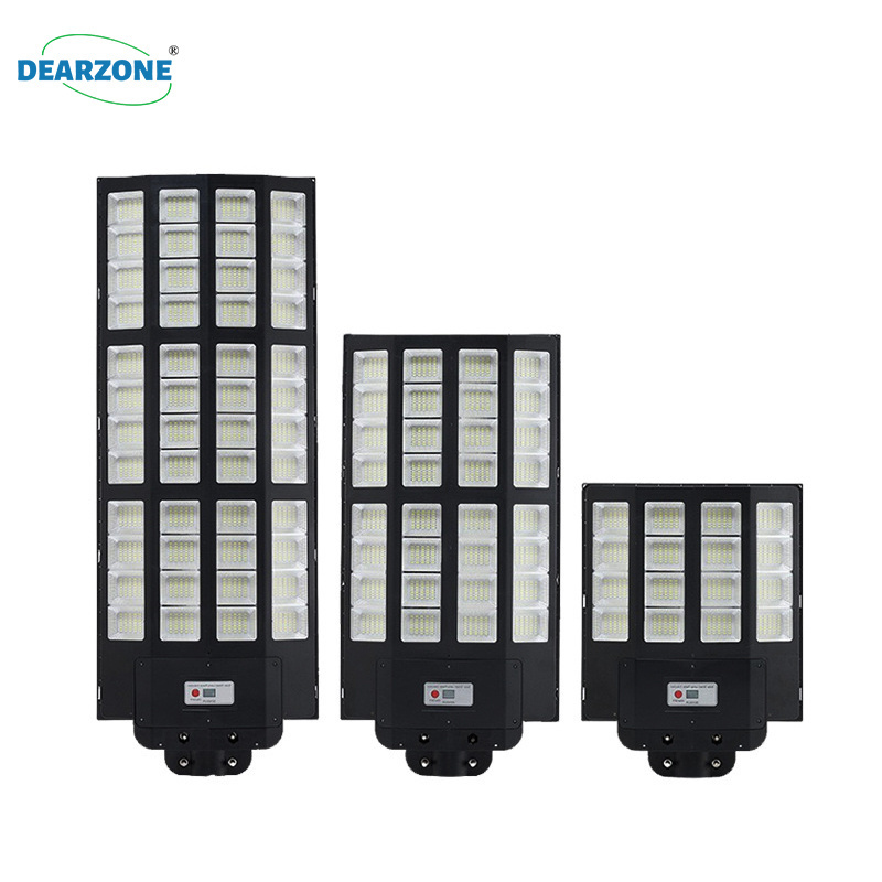 Dearzone Manufacturer Motion Sensor Large Solar Lights Outdoor Led Solar Street Light 1000w 1200w 1500w All in One 10 CE DC 12V