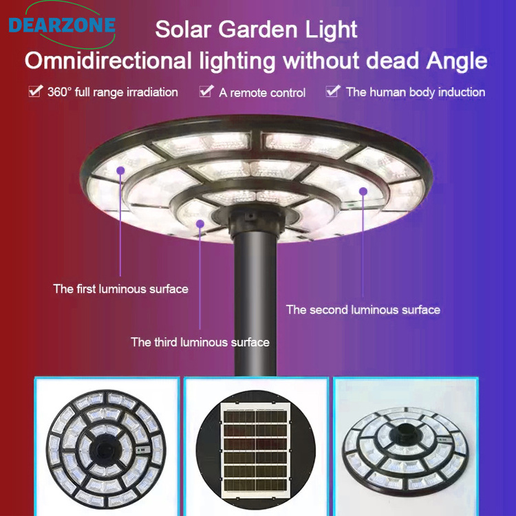 Led Outdoor Waterproof Motion Sensor 2000W Ufo Solar Garden Light