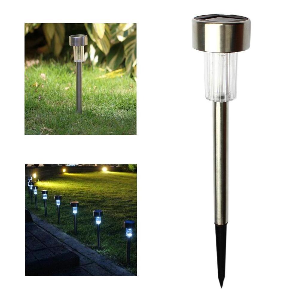 Outdoor Stainless Steel Solar Lawn Light Changing Garden Solar Power Lamp for Landscape Path Yard Pathway Lights