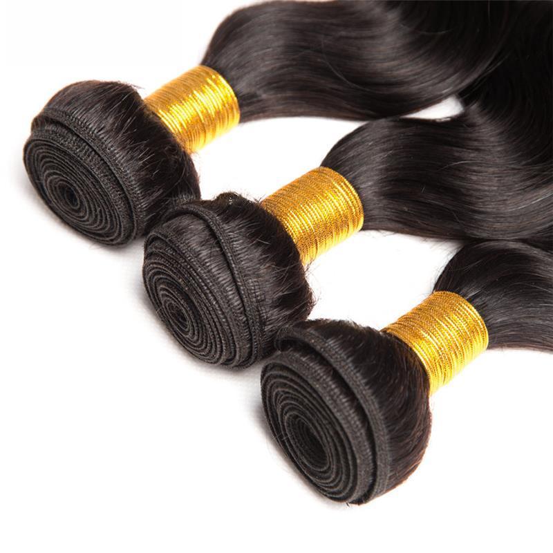 Leyuan black cherry indian remy hair weave semi human hair