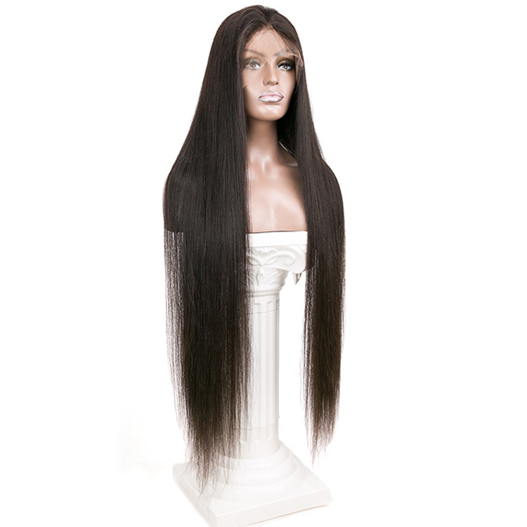 10a grade peruvian 40 inch full lace human cuticle aligned raw virgin hair 100% natural wigs