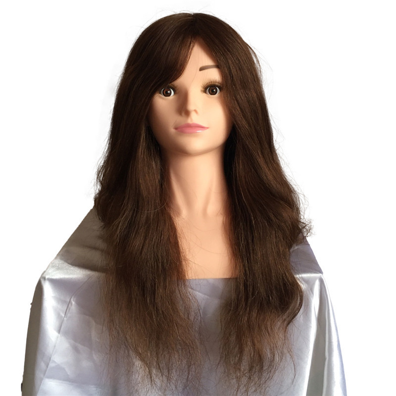 Wholesale beauty salon equipment female mannequin 100% human hair barber training head