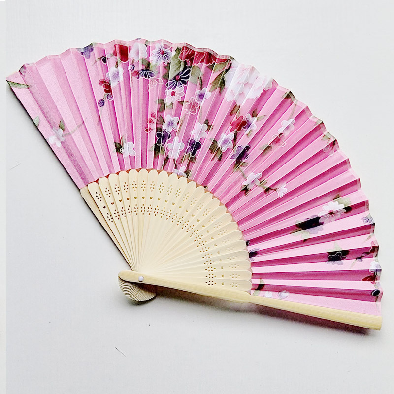 [I AM YOUR FANS] Sufficient Stock! Best Good Luxury Chinese Stain Fabric Natural Bamboo Manual Hand Fan for Wedding, Souvenir