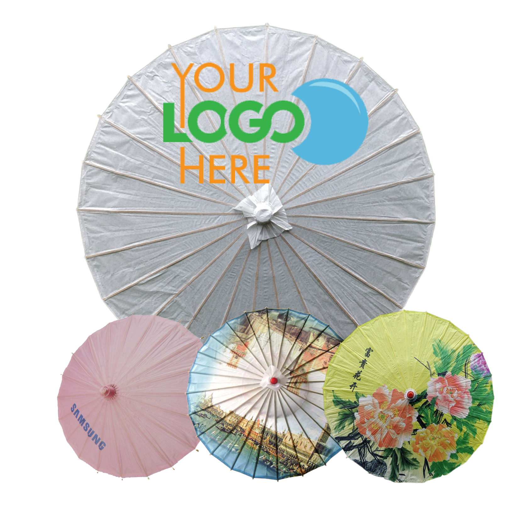 Japanese Chinese Ceiling Decoration Umbrellas Craft Dance Props Parasols Handmade Silk Oiled Paper Umbrella