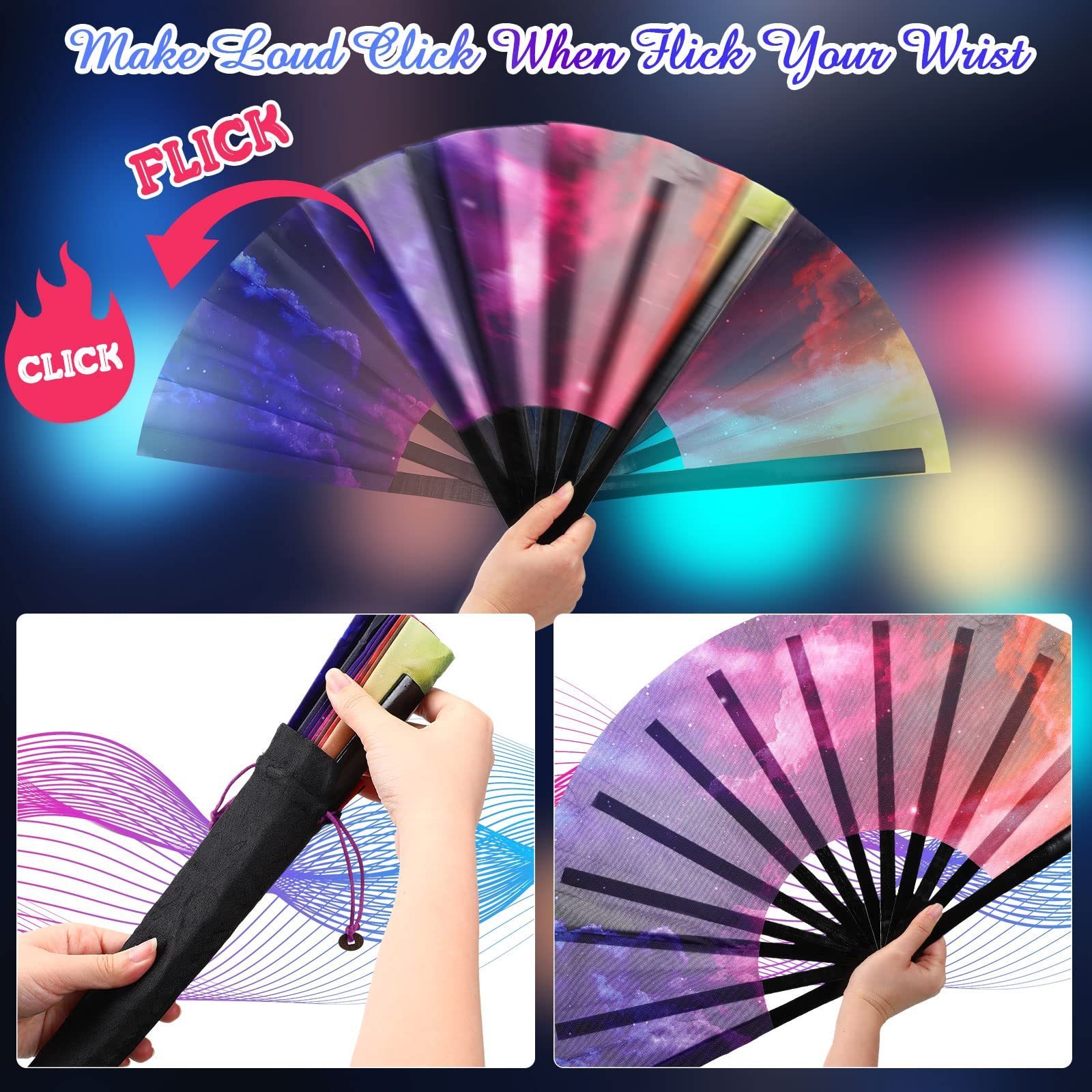 Gay Pride Accessories  Rainbow Folding Fans Handheld Gay Pride Fans LGBTQ Pride for  Rainbow Heart Stickers