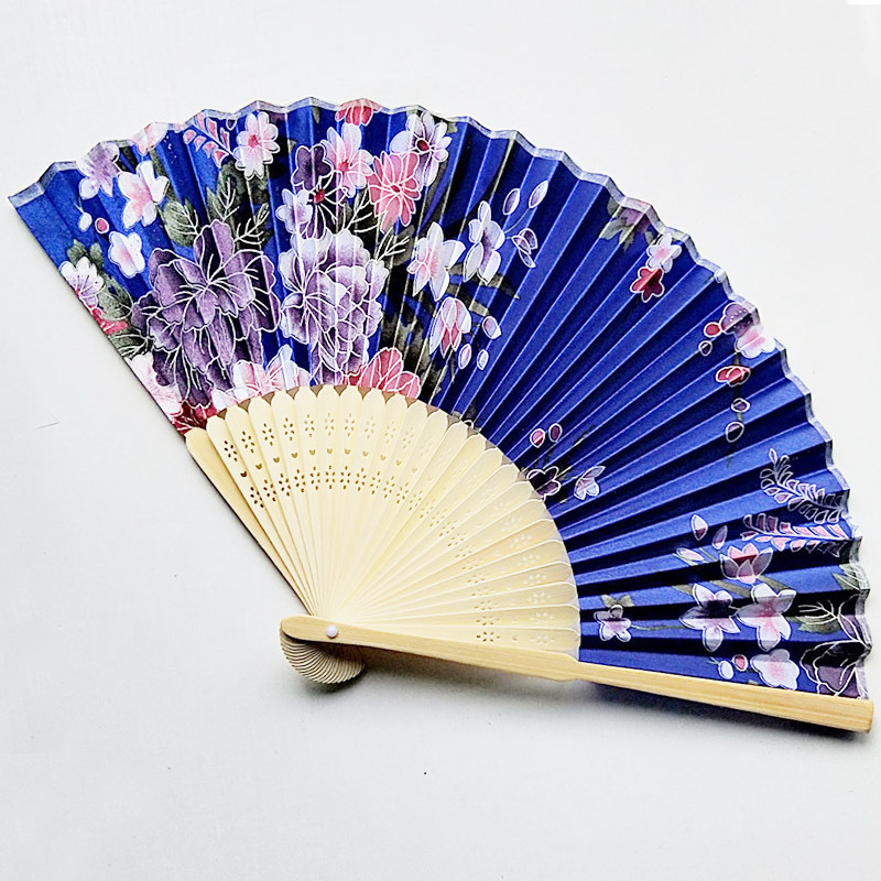 [I AM YOUR FANS] Sufficient Stock! Best Good Luxury Chinese Stain Fabric Natural Bamboo Manual Hand Fan for Wedding, Souvenir