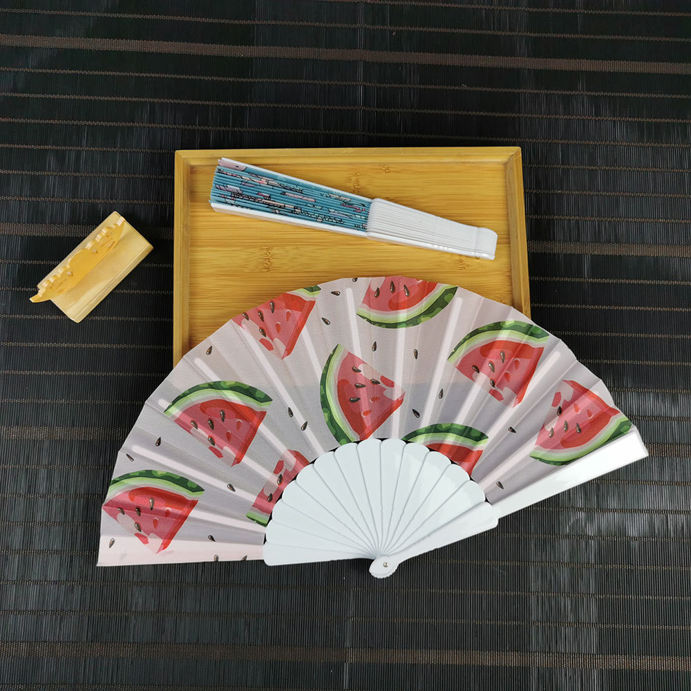 Factory Price Handmade Spanish Plastic Hand Fan Foldable Hand Held Fan Wooden Fan Wood Stick for Promotion