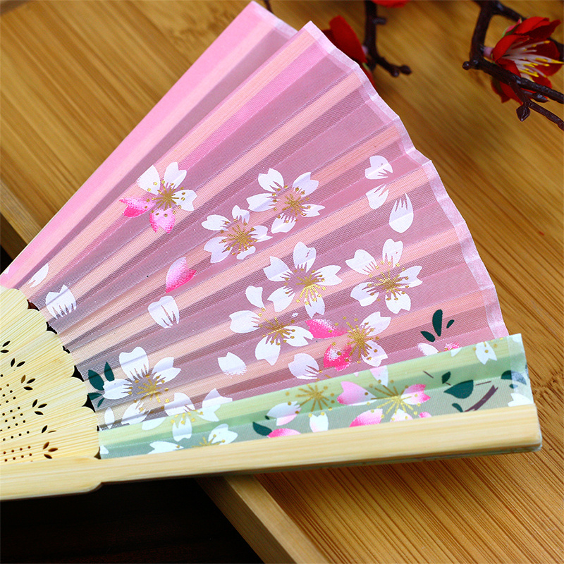 [I AM YOUR FANS] Sufficient Stock! 12 Designs Lady Bamboo Hand Traditional Print Wonderful Japanese Silk Folding Fan