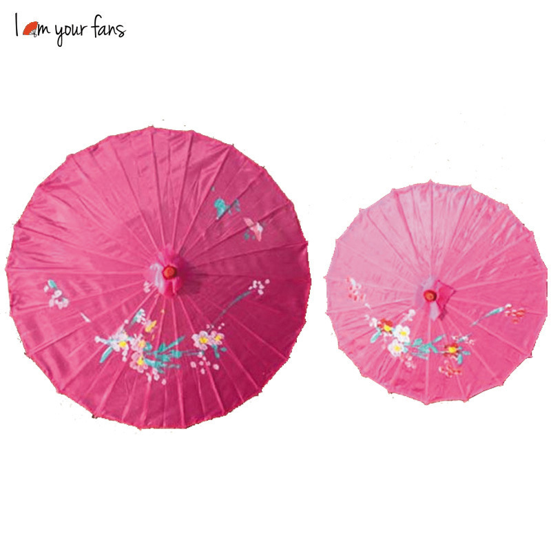 [I AM YOUR FANS ]DIA60CM DIA80CM Bamboo Frame Fabric Cheap wedding party decoration umbrella Chinese Umbrella