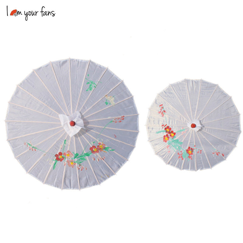 [I AM YOUR FANS ]DIA60CM DIA80CM Bamboo Frame Fabric Cheap wedding party decoration umbrella Chinese Umbrella