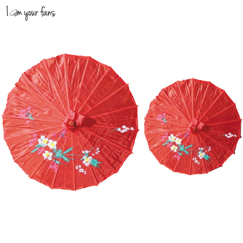 [I AM YOUR FANS ]DIA60CM DIA80CM Bamboo Frame Fabric Cheap wedding party decoration umbrella Chinese Umbrella