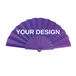 Hot Sale Custom Plastic Hand Fan with Stick Handle Handheld Fan Custom Logo Plastic Hand Fans