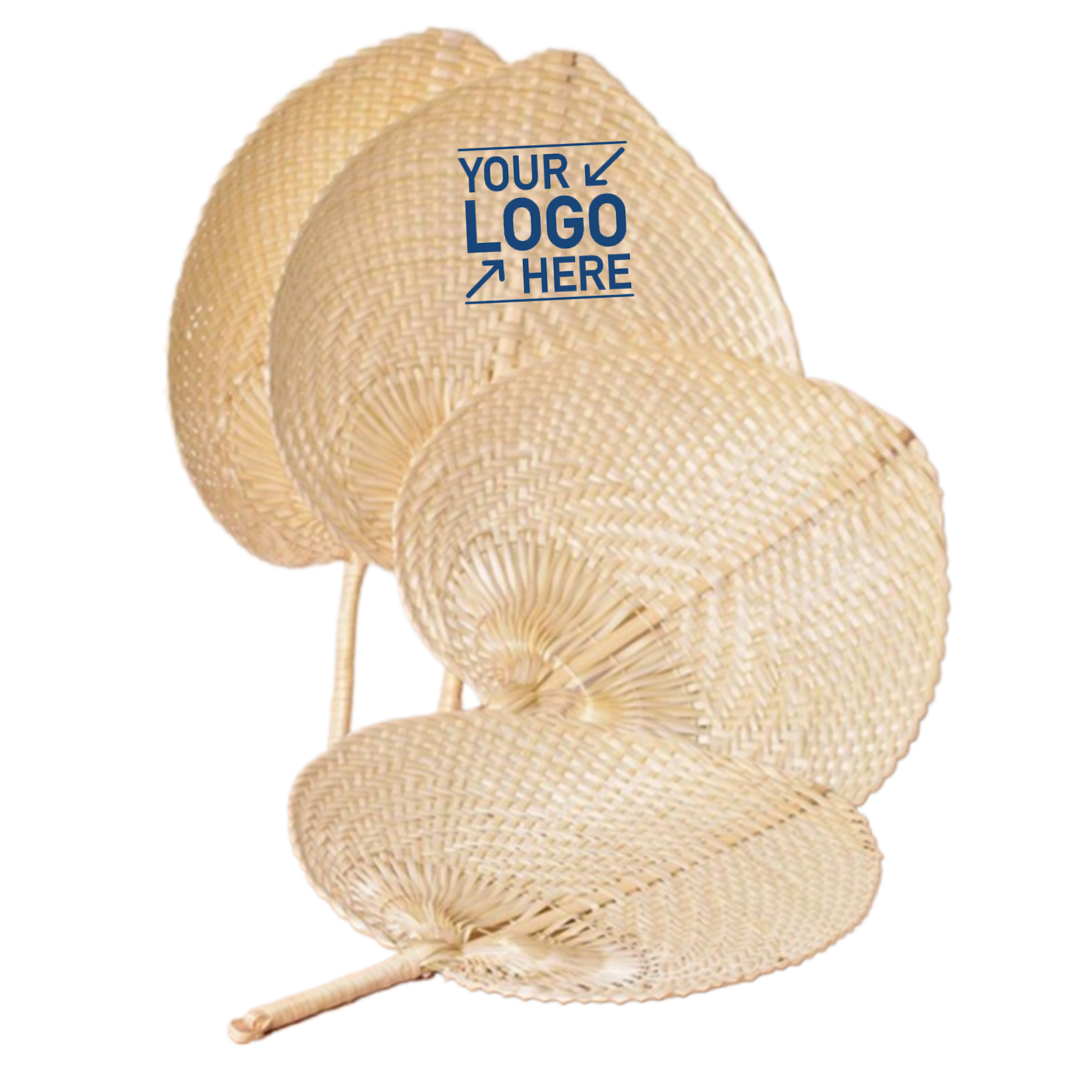 Natural Color Bamboo Raffia Handheld Fan Summer Traditional Chinese Craft Palm Leaf Straw Cane Rattan Woven Hand Fans