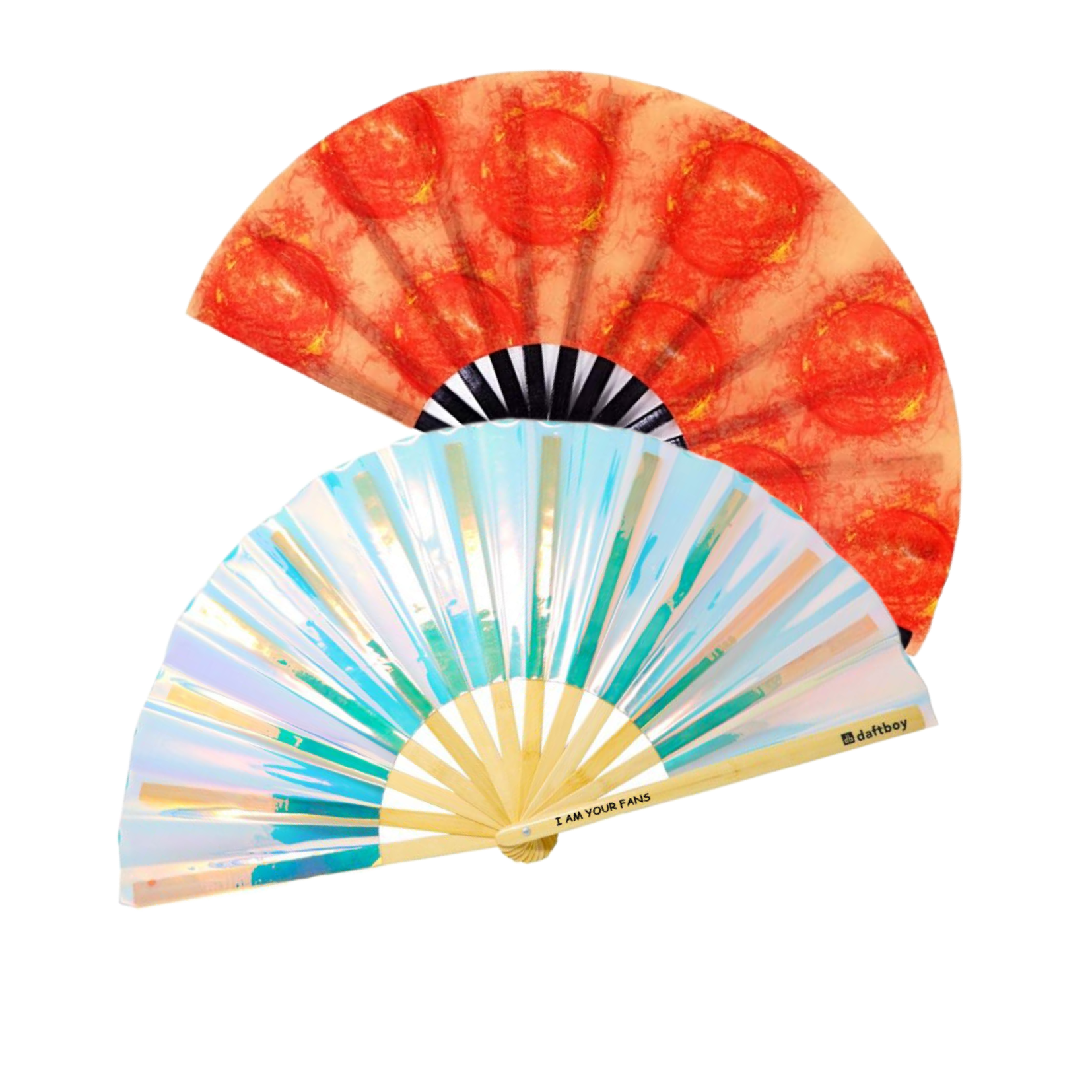 Rave Design Personalised Fans Printed Portable Bamboo UV Satin Fan Held Large Hand Folding Fan