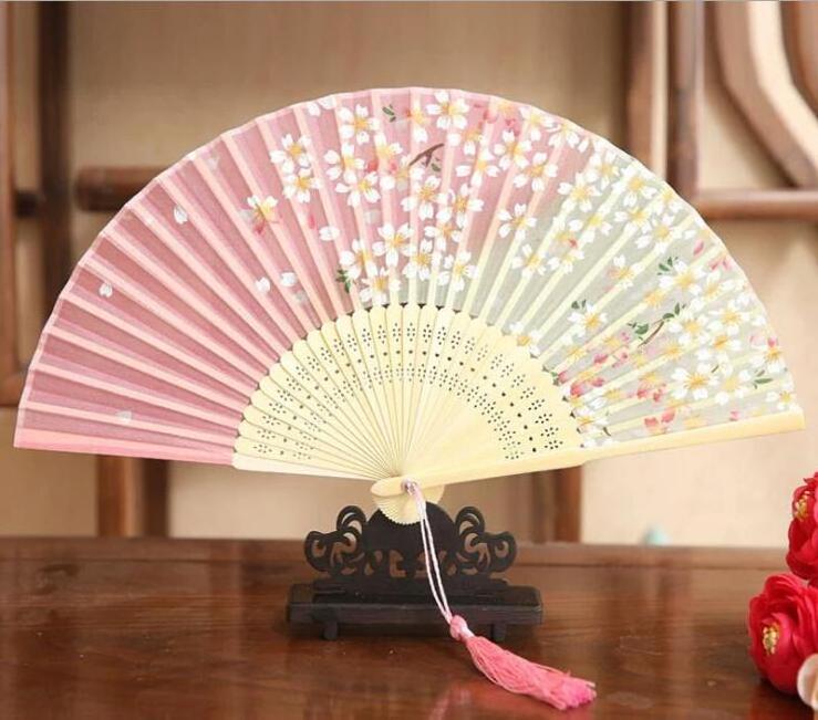 [I AM YOUR FANS] Sufficient Stock! 12 Designs Lady Bamboo Hand Traditional Print Wonderful Japanese Silk Folding Fan